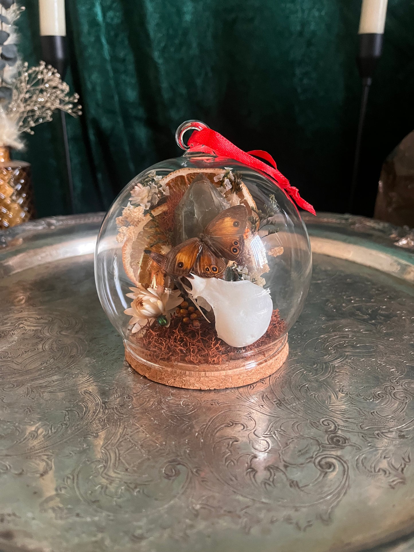 crow christmas ornament