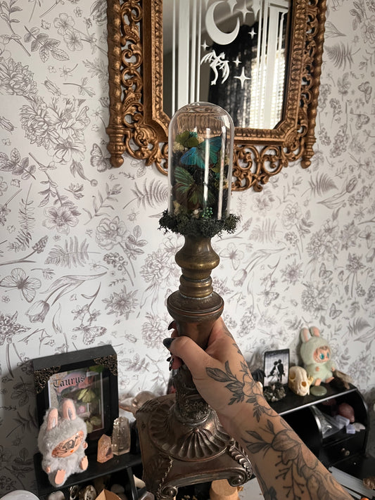 Mrs. Peacock in the library with a candlestick